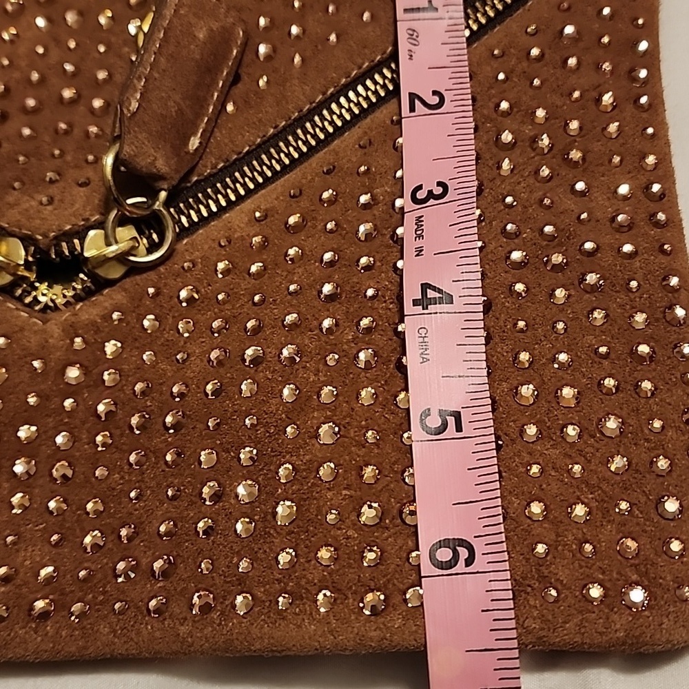 Cassandra Los Angeles Studded Leather Clutch with Tassel - Picture 9 of 9
